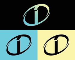 plantilla de diseño de logotipo de letra i creativa vector