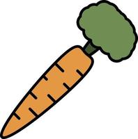 Carrot color icon vector