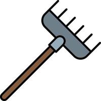 Rake color icon vector