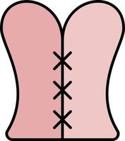 corset color icon vector