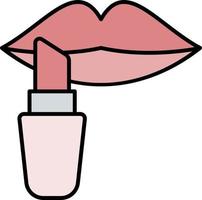 icono de color de lápiz labial vector