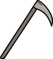 Scythe color icon vector