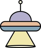 alien, space, ufo color icon vector