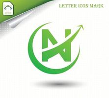 Abstract letter N logo design template vector