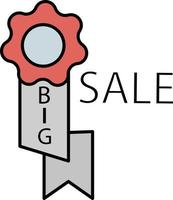 Sign, inscription, big sale color icon vector