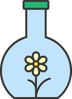 Flower in the flask color icon vector