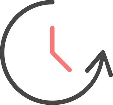counterclockwise rotation color icon vector