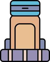 backpack color icon vector