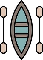 boat oars color icon vector