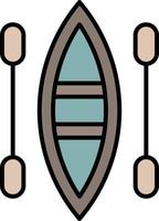 boat oars color icon vector