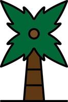Tree, palm color icon vector