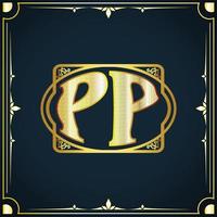 Initial letter PP royal luxury logo template vector