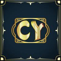 Initial letter CY royal luxury logo template vector