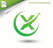 Abstract letter X logo design template vector