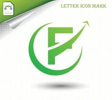 Abstract letter F logo design template vector