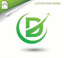 Abstract letter D logo design template vector