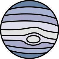 Jupiter, planet, space color icon vector