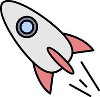 fly, rocket, space color icon vector