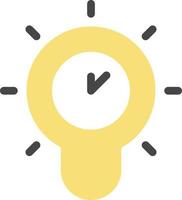 idea, clock color icon vector