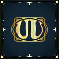 Initial letter UU royal luxury logo template vector