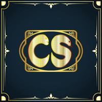 Initial letter CS royal luxury logo template vector