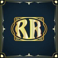 Initial letter RR royal luxury logo template vector