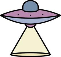 alien, space, ufo color icon vector