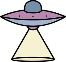 extraterrestre, espacio, icono de color ovni vector