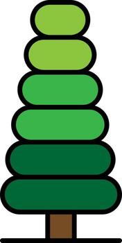 Tree, pine color icon vector