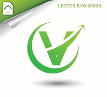 Abstract letter V logo design template vector