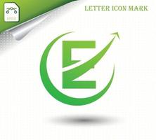 Abstract letter E logo design template vector