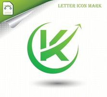 Abstract letter K logo design template vector