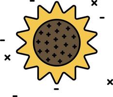 sun color icon vector