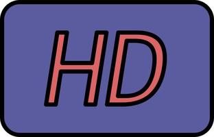 hd, movie, cinema color icon vector