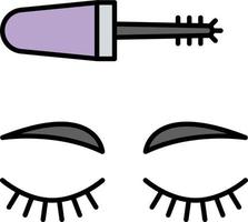 mascara, eye color icon vector