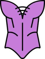 Mardi gras, corset color icon vector