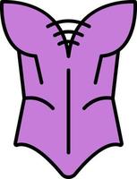 Mardi gras, corset color icon vector