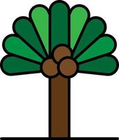 Tree, coconut color icon vector
