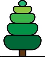 Tree, cypress color icon vector