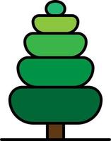 Tree, cypress color icon vector