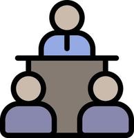 workers, conference color icon vector
