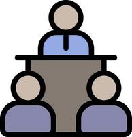 workers, conference color icon vector