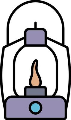 lamp, fire color icon