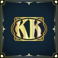 Initial letter KK royal luxury logo template vector