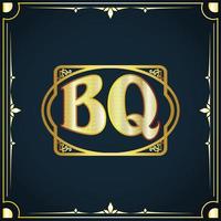 Initial letter BQ royal luxury logo template vector