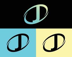 plantilla de diseño de logotipo de letra j creativa vector