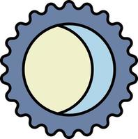 Mardi gras, moon, moon pie color icon vector