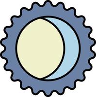 Mardi gras, moon, moon pie color icon vector