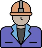 worker color icon vector