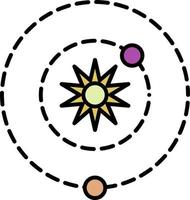 planet, galaxy, space, orbit color icon vector